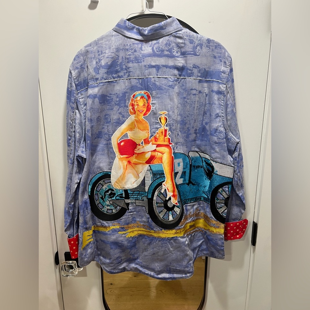 Robert Graham Shirt Mens 2XL Limited Edition Flip Cuff NWT